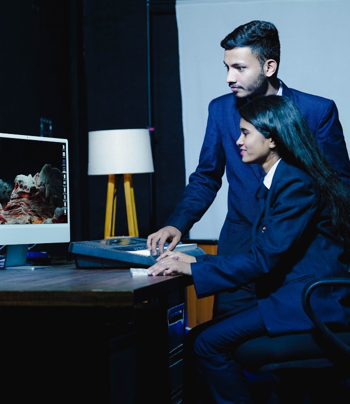 Student in classroom